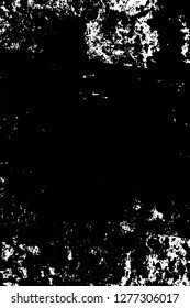 Vector grunge overlay texture. Black and white background. Abstract monochrome image includes a faded effect in dark tones
