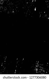 Vector grunge overlay texture. Black and white background. Abstract monochrome image includes a faded effect in dark tones