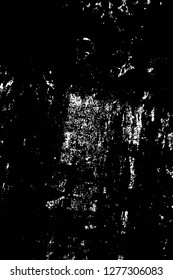 Vector grunge overlay texture. Black and white background. Abstract monochrome image includes a faded effect in dark tones