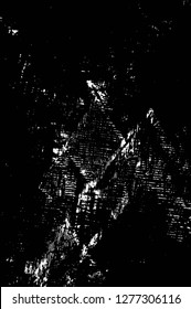 Vector grunge overlay texture. Black and white background. Abstract monochrome image includes a faded effect in dark tones