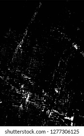 Vector grunge overlay texture. Black and white background. Abstract monochrome image includes a faded effect in dark tones