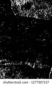 Vector grunge overlay texture. Black and white background. Abstract monochrome image includes a faded effect in dark tones