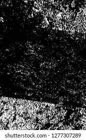 Vector grunge overlay texture. Black and white background. Abstract monochrome image includes a faded effect in dark tones