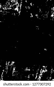 Vector grunge overlay texture. Black and white background. Abstract monochrome image includes a faded effect in dark tones
