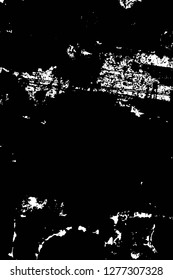 Vector grunge overlay texture. Black and white background. Abstract monochrome image includes a faded effect in dark tones