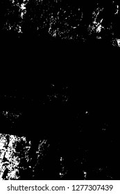 Vector grunge overlay texture. Black and white background. Abstract monochrome image includes a faded effect in dark tones