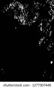 Vector grunge overlay texture. Black and white background. Abstract monochrome image includes a faded effect in dark tones