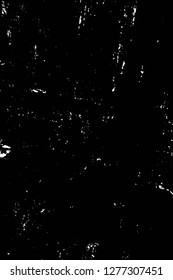 Vector grunge overlay texture. Black and white background. Abstract monochrome image includes a faded effect in dark tones