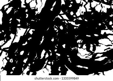 Vector grunge overlay texture. Black and white background. Abstract 