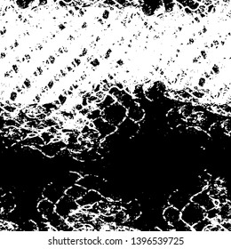 Vector grunge overlay texture. Black and white background