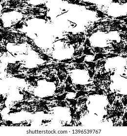 Vector grunge overlay texture. Black and white background