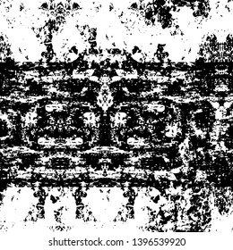 Vector grunge overlay texture. Black and white background