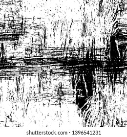 Vector grunge overlay texture. Black and white background
