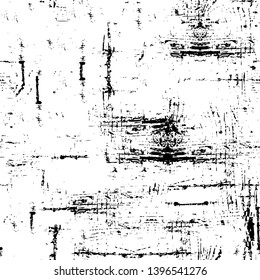 Vector grunge overlay texture. Black and white background