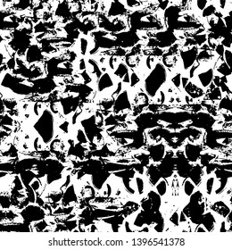 Vector grunge overlay texture. Black and white background