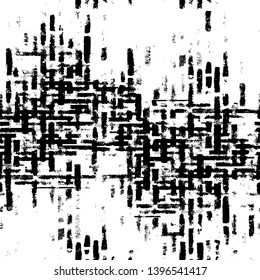 Vector grunge overlay texture. Black and white background
