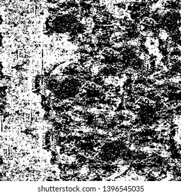 Vector grunge overlay texture. Black and white background