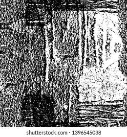 Vector grunge overlay texture. Black and white background