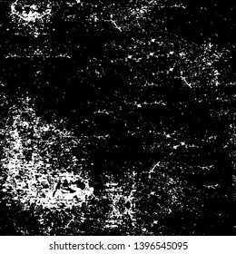 Vector grunge overlay texture. Black and white background