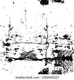 Vector grunge overlay texture. Black and white background