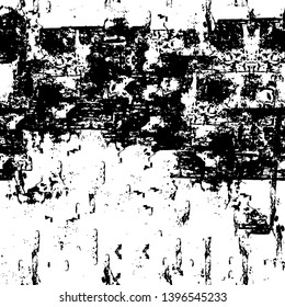 Vector grunge overlay texture. Black and white background