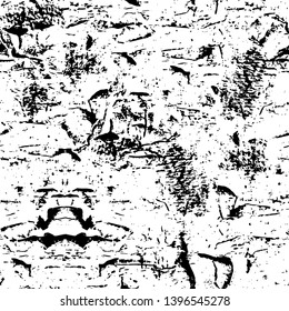 Vector grunge overlay texture. Black and white background