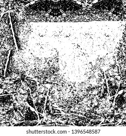 Vector grunge overlay texture. Black and white background