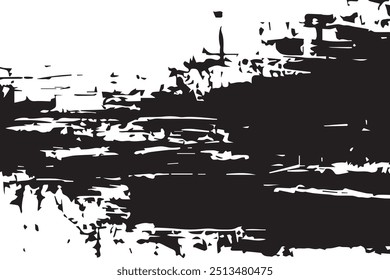 Vector grunge overlay texture. Black and white background. Black and white background. Grunge background abstract. Texture black and white from cracks, chips and stains.