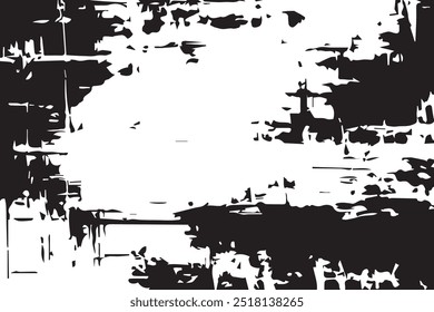 Vector grunge overlay texture. Black and white background. Black and white background. Grunge background abstract. Texture black and white from cracks, chips and stains.