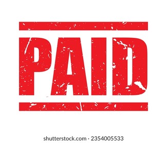 Vector Grunge Paid Stamp Label