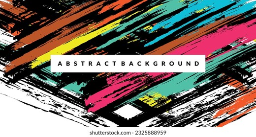 vector grunge paint background full color	