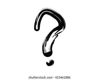 Vector Grunge Paint Brush . Curved Brush Stroke . Vector Logo Design Template . Twirl Grunge Shapes .