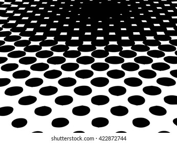 Vector Grunge Paint Brush Halftone. Vector Logo Design Template.