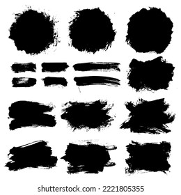 Vector grunge paint stripe Text boxes for banner.
