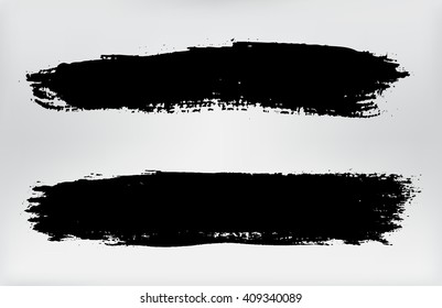 Vector grunge paint stripes.Hand painted brushes. 