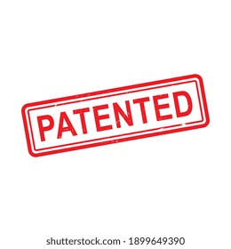 Vector Grunge Patented Stamp Illustration