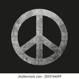 Diseño de símbolos de paz de grunge vectorial.
