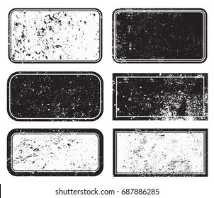 Vector grunge post stamps.Set of grunge rubber stamps.