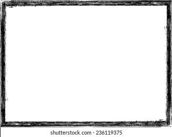 Vector Grunge Rectangle .  Distress Border Frame .