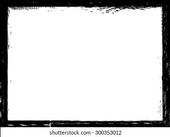 Vector Grunge Rectangle . Distress Border Frame .