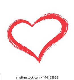 vector grunge red heart shape