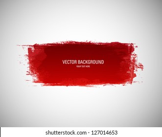 Vector grunge red paint abstract background