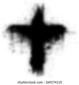 Vector Grunge Religion Cross Background . 