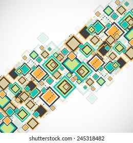 Vector grunge retro square background. 