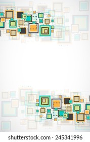 Vector grunge retro square background. 