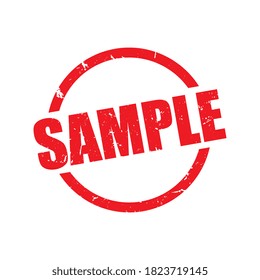 Vector Grunge Sample Stamp Label