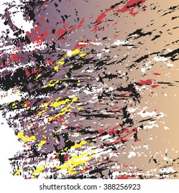 vector grunge scratched and destroyed texture, grungy background