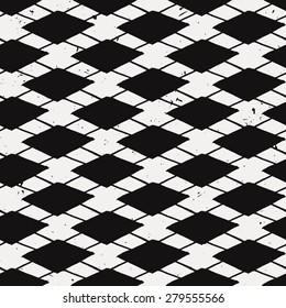 Vector grunge seamless pattern with diamonds and lines. Abstract texture for website background, print, home decor, fashion fabric, textile, gift paper, scrapbook.