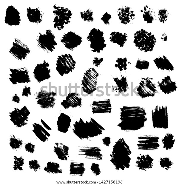 Vector Grunge Set Textures Black Blobs Stock Vector (royalty Free 