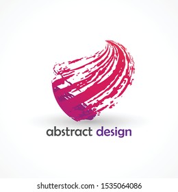 Vector grunge shape brush stroke.Abstract logo design.